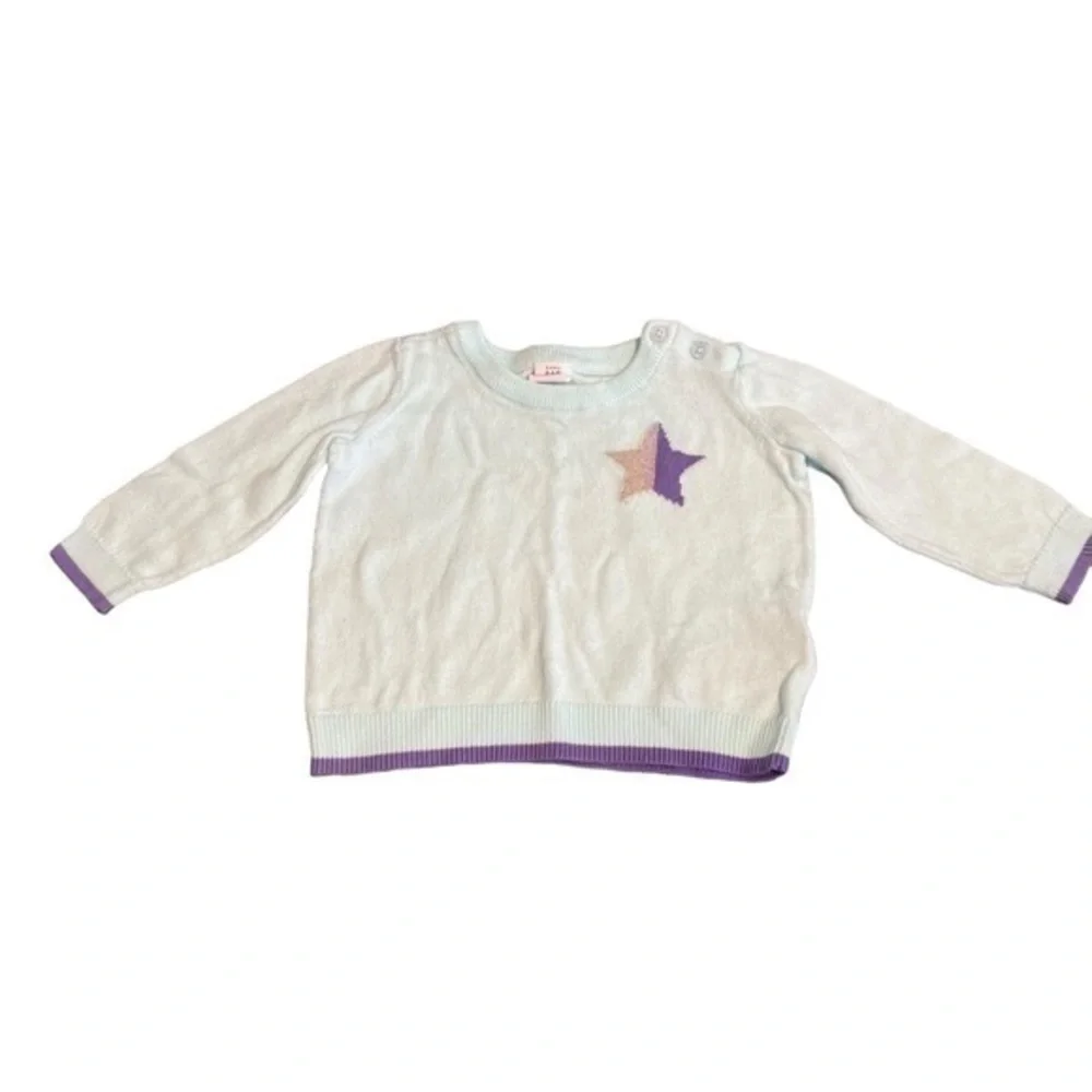 Baby gap Star knitted sweater ice blue 6-12 months